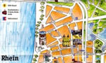 CityMap with Downtown of Dusseldorf Germany