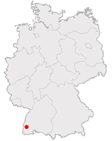 Map of Germany Showing Freiburg's Position [Image: opengeodb.de]