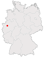 Map of Germany Showing Gelsenkirchen's Position [Image: opengeodb.de]